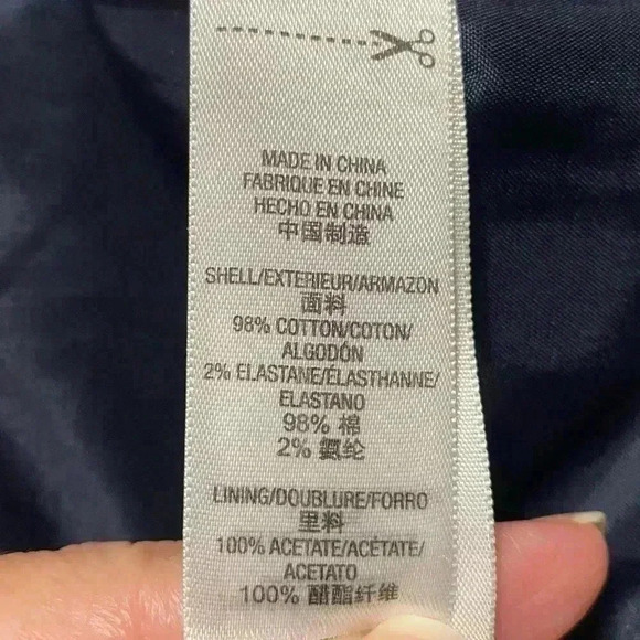 Juicy Couture Navy Double Breasted Cotton Stretch Peacoat Sz S Coastal Mariner - Picture 10 of 11